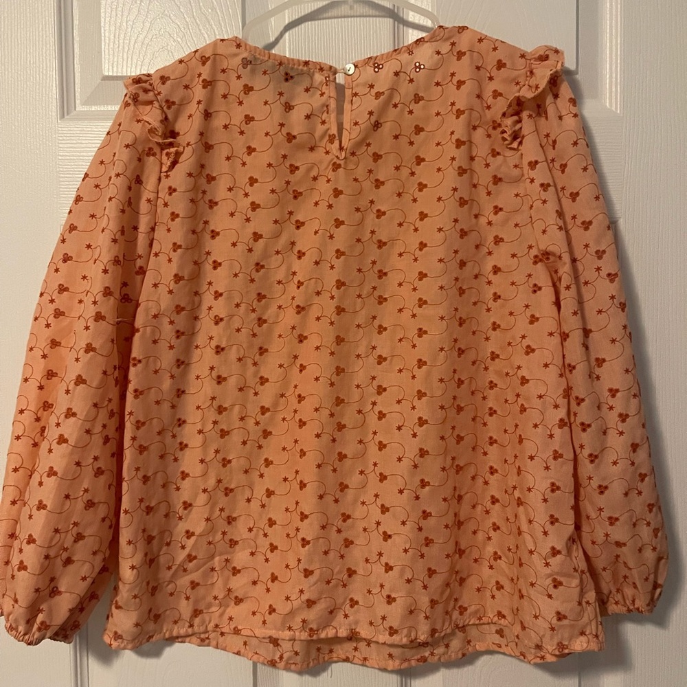 Aliceblue Light Pink Floral Ruffle Blouse - Picture 2 of 5